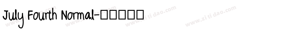 July Fourth Normal字体转换
